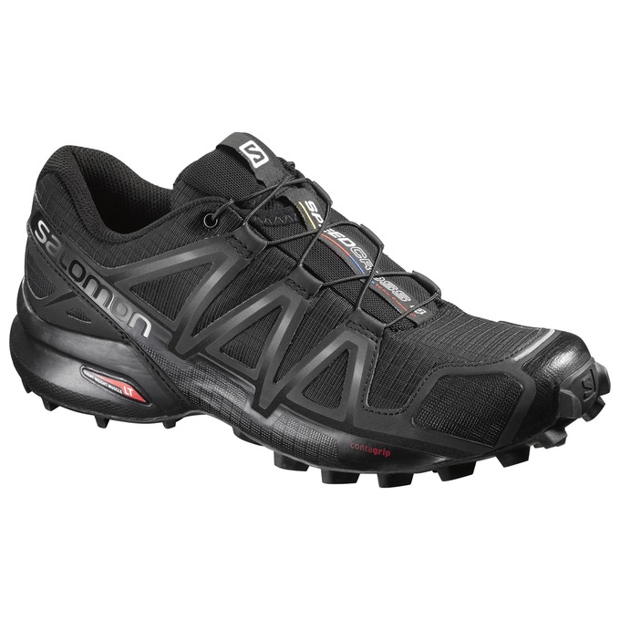 Salomon Singapore Womens Trail Running Shoes - SPEEDCROSS 4 W Black | 15093-TDEJ